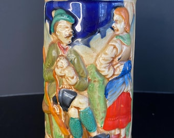 Vintage Norcrest German Lustreware Beer Stein Tankard, Man Cave