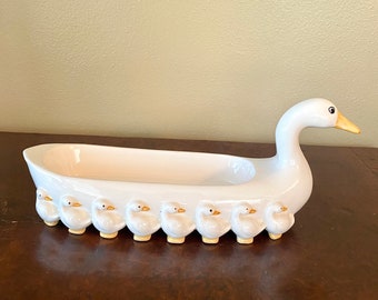 Duck Goose Fitz & Floyd vintage Serving Dish, candy Dish, soap dish