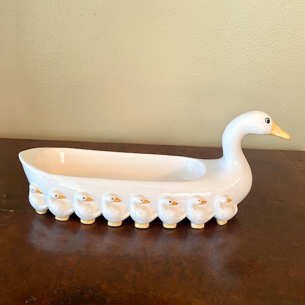 Duck Goose Fitz & Floyd vintage Serving Dish, candy Dish, soap dish