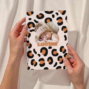 Faire-part de Naissance Leopoard Pola Personnalisable pour Enfant – Une Carte Unique et Mémorable pour annoncer la venue de votre bébé