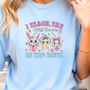 Easter Bunny Shirt, Happy Easter Tee, Cute Easter Gift for Women, Colorful Peeps Shirt, Adorable Bunny Shirt, Festive Spring Outfit