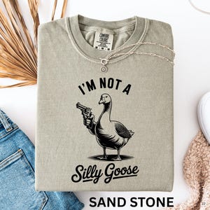 Comfort Colors,Funny Shirt, I am not a silly Goose Tshirt, Funny Silly Shirt, Funny Goose Shirt, Goose Lover Shirt, Meme Tshirt, Gag Tee