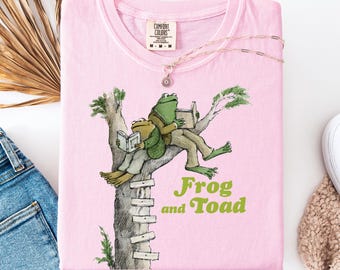 Comfort Colors® Frog And Toad Sweatshirt, Classic Book Sweatshirts, Cottagecore Aesthetic Shirt, Book Lover Gift, Man I Love Frog Tee
