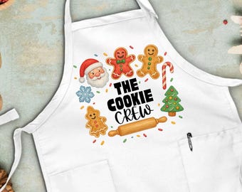 The Cookie Crew Apron, Funny Cookie Baker Gift Apron, Cute Cookie Crew Kitchen Gift, Cookie Lover Apron, Funny Baker Crew Apron