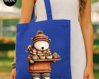 Funny Animal Halloween Tote Bag, Fall Season Cute Critter Carryall, Spooky Autumn Shopper, Whimsical October Gift