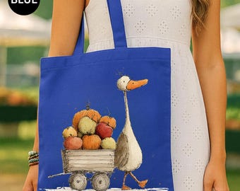 Funny Animal Halloween Fall Tote Bag, Spooky Animal Canvas Bag, Funny Halloween Gift Tote, Cute Fall Animal Bag, Halloween Season Tote