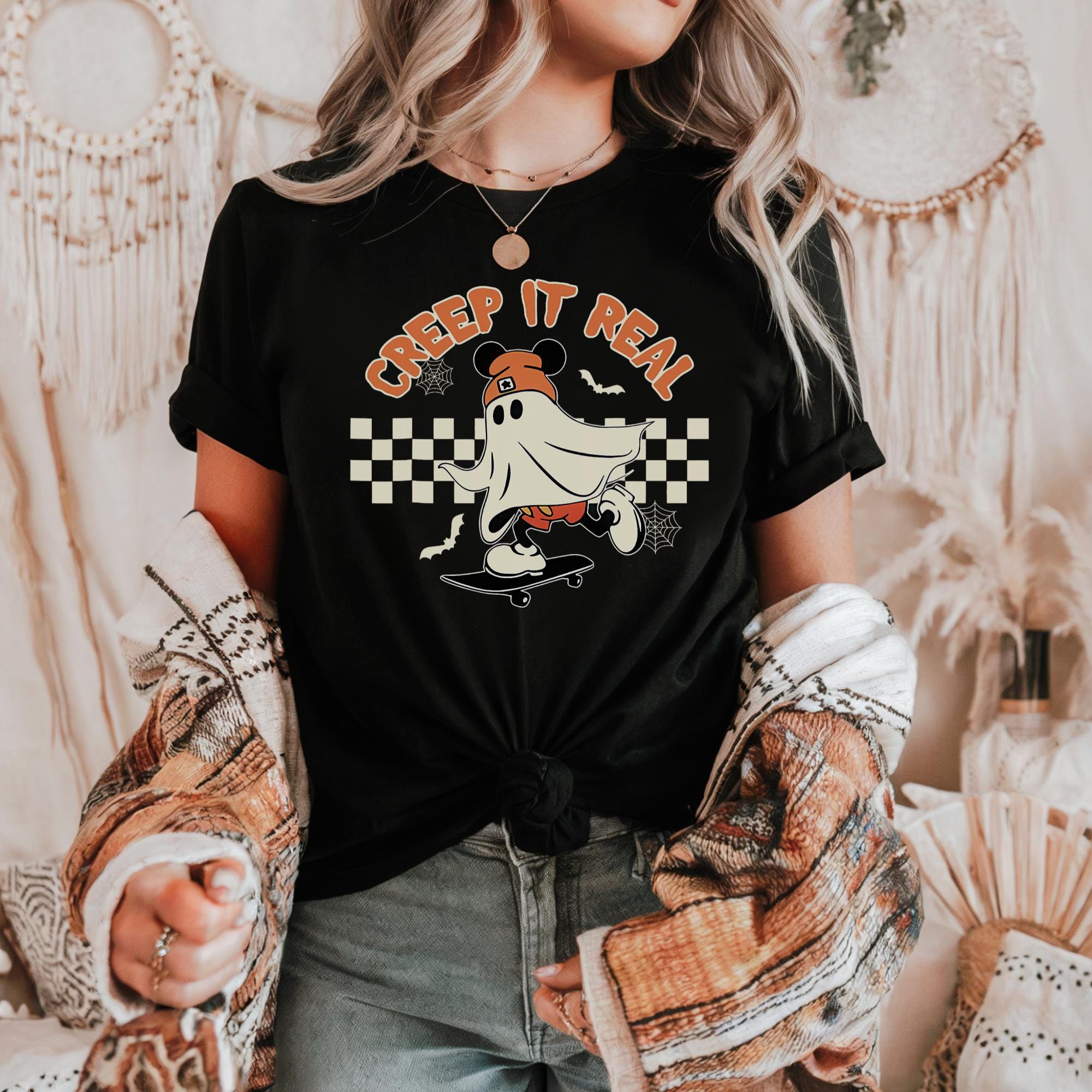 Comfort Colors, Retro Halloween shirt, Creep it Real Shirt, Vintage Ghost  Halloween Shirt, Witch Shirt, Retro Fall Shirt, Fall Shirt, image size:2000x2000