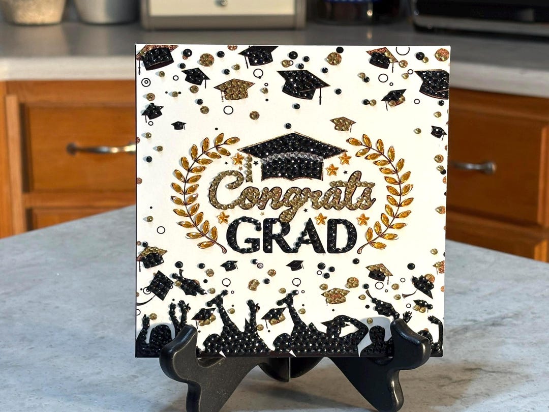 Graduation Card | Graduate Shadow With Diplomas and Caps, Congrats Grad ...