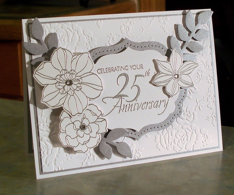 handmade-25th-silver-anniversary-card-stampin-up-secret-etsy