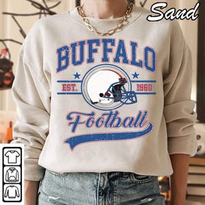 Buffalo Football Sweatshirt, Buffalo Football shirt, Vintage Style Buffalo Football Sweatshirt, Buffalo Football Fan Gift