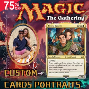Custom MTG Style Card, Personalized MTG Card With Your Photo, Custom Magic Style Trading Card, Anniversary Gift, Digital Download