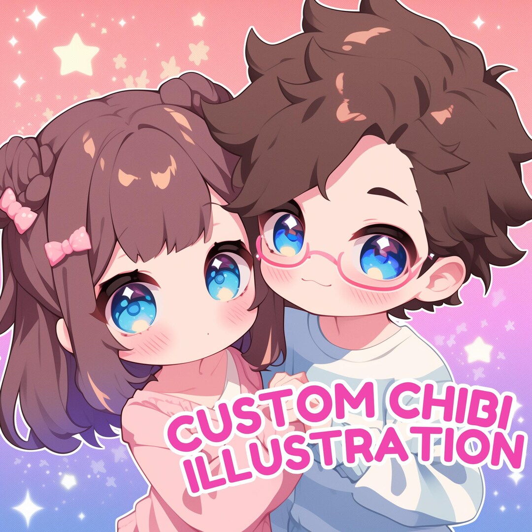 Custom Chibi Character Art | Cute Chibi Commission | Personalized Chibi ...