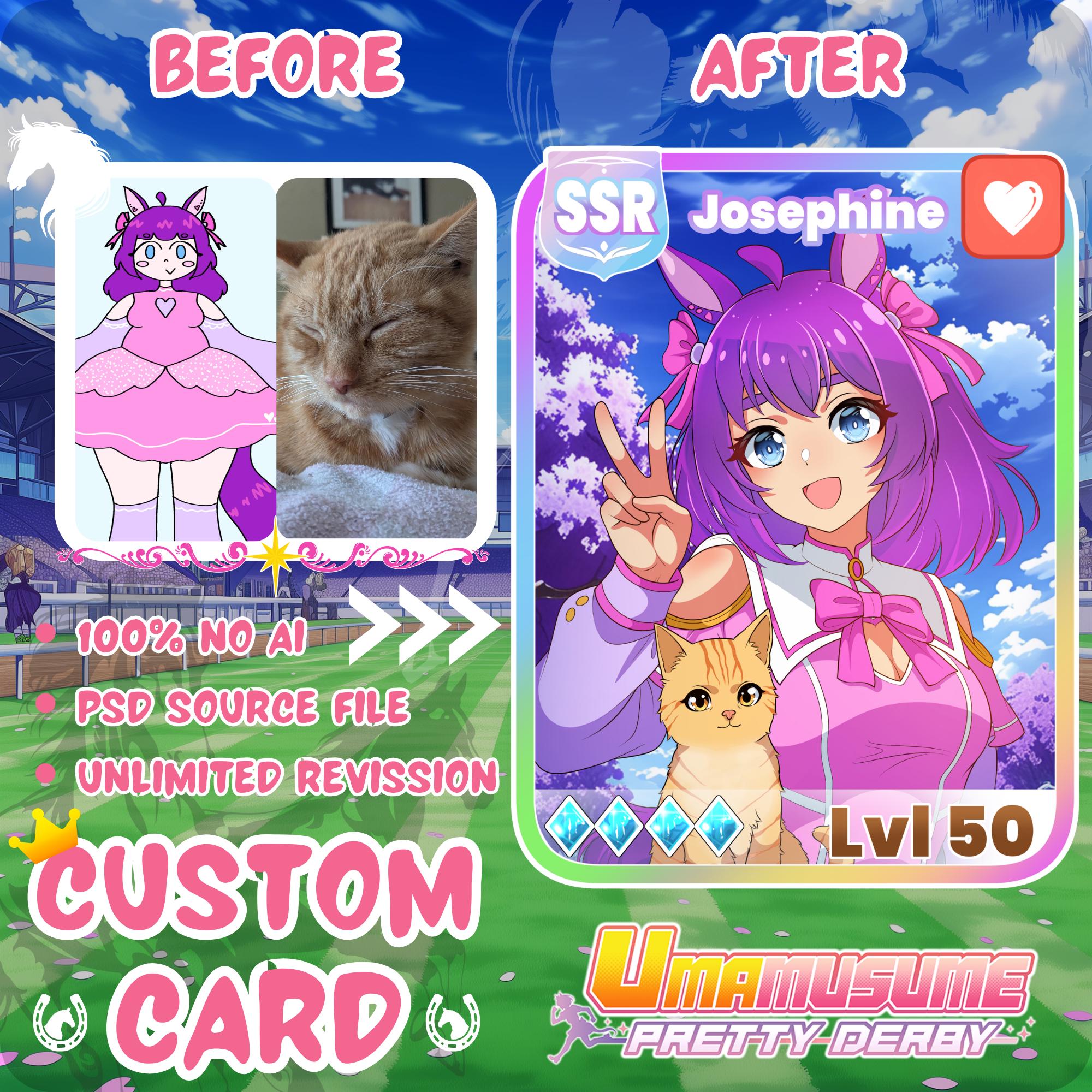 Musume First Design Uma Musume Pretty Derby Card | Custom Anime Portrait From Photo | OC ...