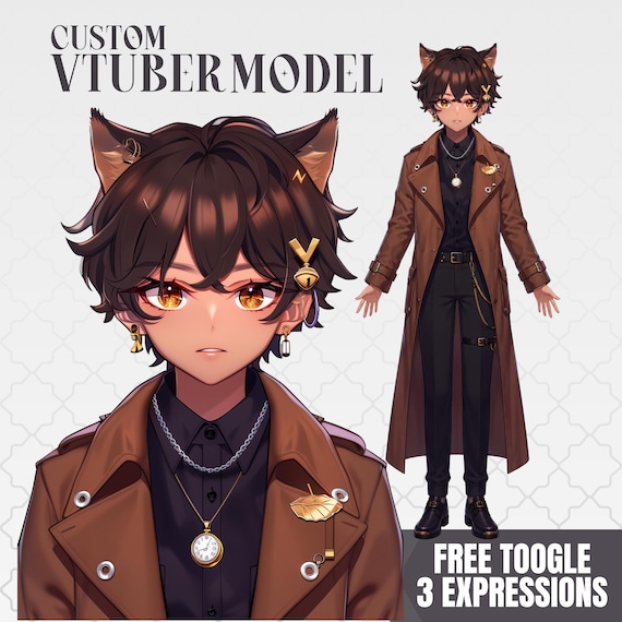 Custom VTuber Model Live2D | Character Design + Rigging | Anime Avatar | Twitch YouTube | Furry Vtuber, Commercial Use