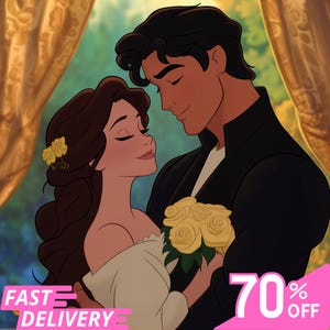 Personaje personalizado al estilo Disney, retrato familiar personalizado, retrato de dibujos animados a partir de una foto, pareja al estilo Disney, archivo digital