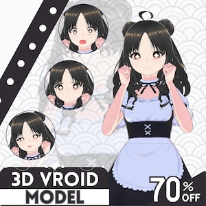Custom 3D Vroid VTuber Model | Convert Live2D to Vroid, Anime Avatar, VRChat Ready, Unity Rigging, 3D Avatar, Streaming Character Model