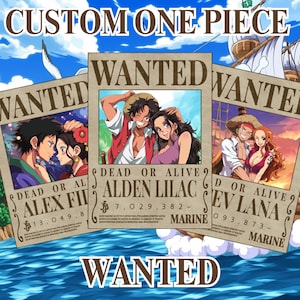 Retrato de anime personalizado, pôster de procurado de anime personalizado, presente de anime pirata personalizado, arte de parede para impressão, presente de aniversário, retratos de uma peça
