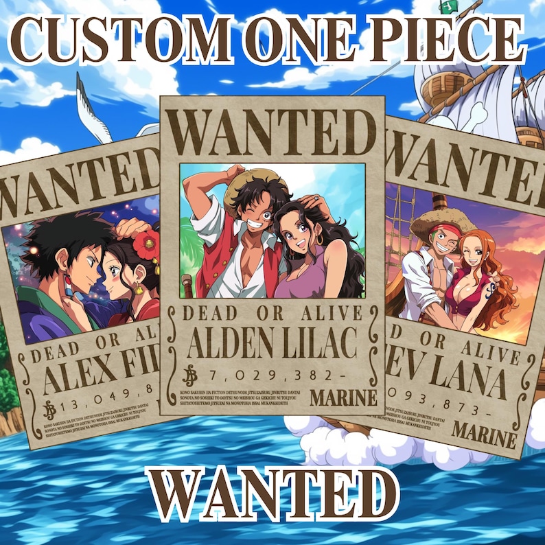 Custom Anime Portrait, Custom Anime Wanted Poster, Personalized Pirate Anime Gift, Printable Wall Art, Anniversary Gift, One Piece Portrait, Custom Wanted Poster, One Piece Fan Art, Pirate Anime Portrait, Anime Mugshot, Personalized Anime Art, Anime Couple Portrait, Unique Anime Gift, Digital Anime Art, Anime Wall Decor, One Piece Inspired Gift, Manga Style Portrait, Anime Illustration, Otaku Gift, Custom Anime Drawing, Luffy Wanted Poster, Hand-Drawn Anime, Pirate Bounty Poster