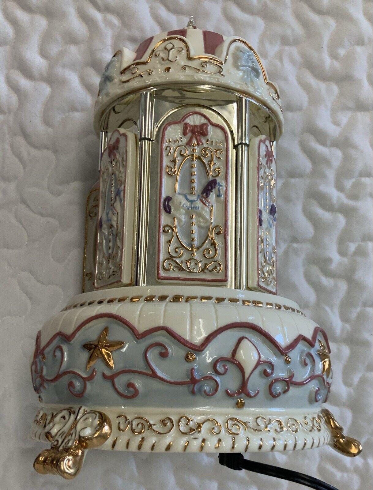 Mr Christmas Gold Label Porcelain Carillon Carousel Horse Works 30