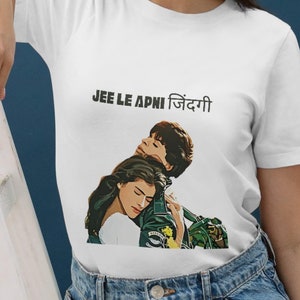Bollywood Tee: SRK Kajol DDLJ Unisex T-Shirt | Bollywood Shah Rukh Khan Merch | Desi Apparel | Bollywood Gift | Indian Movie Shirt