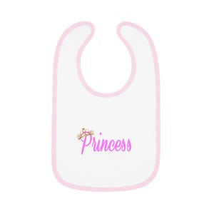 Princess Baby Bib, Cute Baby Gift, Toddler Bib, Baby Shower Gift, Newborn Essentials, Unisex Baby Gear