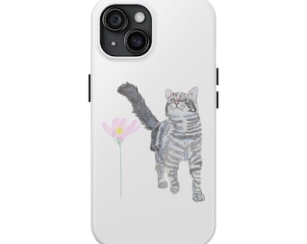 Fundas para teléfono resistentes con bonitos gatos