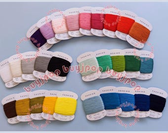 FULL SET 29 Colors Japan Daruma Sashiko Medium Thick Thread 30m Solid Color 20/6 Full Set, Col 201 - 229