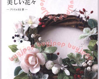 NEW Japanese 3D Flower Embroidery Craft Pattern Book 48 Floral Designs Stumpwork