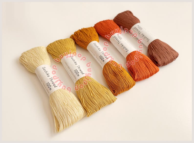 Japan Olympus 100m Large Cotton Sashiko Embroidery Sewing Thread Golden ...
