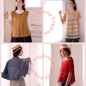 Japanese Crochet Knitting Craft Pattern Book Yumiko Crochet Knit Wear Cape Shawl Bag image 2