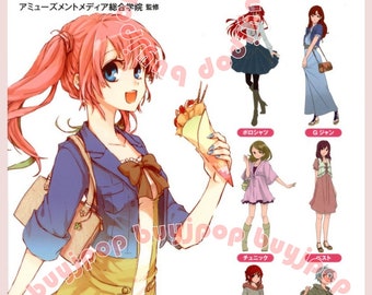 Manga Anime Character 200 Female Costume Casual Clothing Art Illustration How To Draw Japanese Book