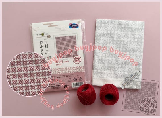 SUMIKO 刺繍 005 CAMELLIA Sashiko Starter Set Japan Olympus Embroidery Sashiko