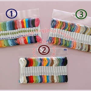Colección mini de hilos para bordar Sashiko Olympus de Japón, 20 colores, juego de madejas - 3 opciones - Bola fina, color sólido, mezcla de colores jaspeados
