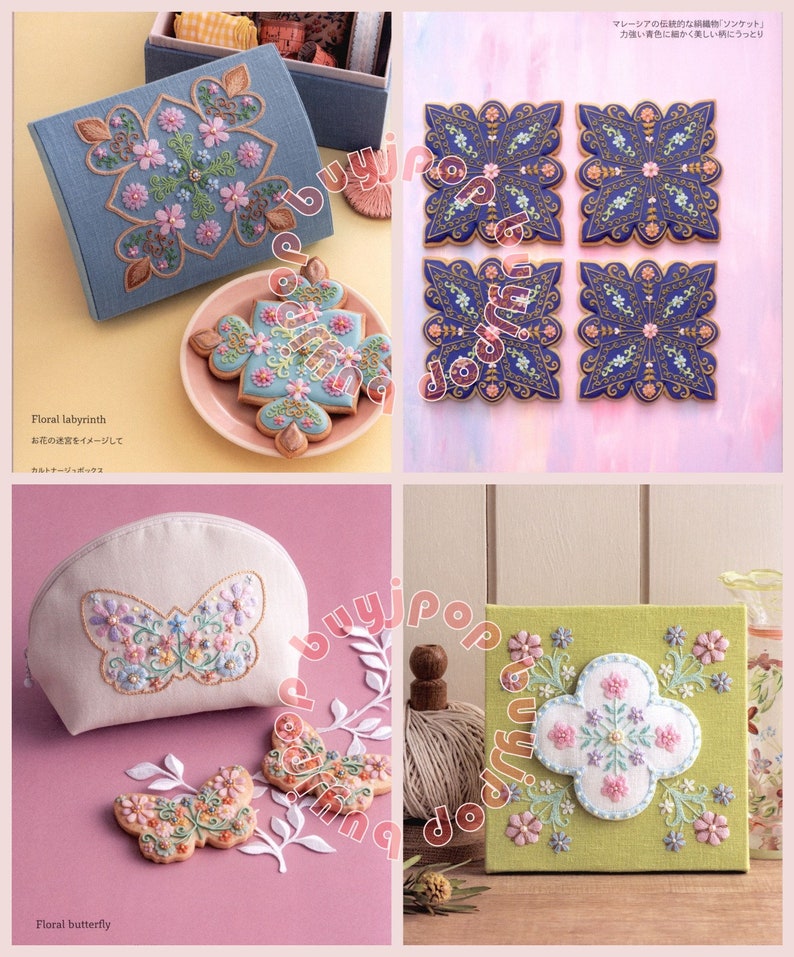 NEW Japanese Embroidery Craft Book Kunika Totsuka Sweet Cookie Embroidery image 2