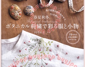 Japanese Embroidery Craft Pattern Book Enjoy Seasonal Botanical Embroidery Stitch