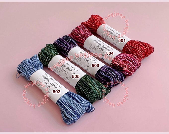 Sparkle Threads Japan Hobbyra Hobbyre SPARKLE Sashiko Embroidery Sewing Thread 30m ...