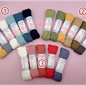 Set completo de 17 colores, madeja de 80 m, hilo de algodón para bordar Sashiko Naska de Japón, para todas las estaciones, de gran tamaño - 4 opciones