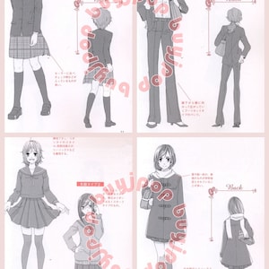 Manga Anime Comic Character Costume 200 Female Uniforms Outfit Illustration How To Draw Japanese Book image 5