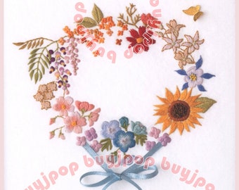 Story of Flower Embroidery Japanese Embroidery Craft Pattern Book