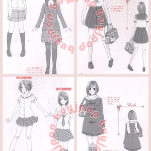 How To Draw Manga Anime Comic Character Costume Female Uniforms Outfit 200 Illustration Japanese Book image 7