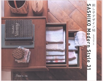 Japanese Embroidery Craft Pattern Book Sashiko Modern Style 31 Designs