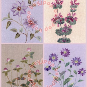 Japanese Embroidery Craft Pattern Book Totsuka Flower Wild Mountain Grass Embroidery Stitch image 3