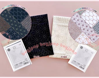 Olympus - #206 Asanoha (hemp Leaf) Japanese Cotton Sashiko Sampler