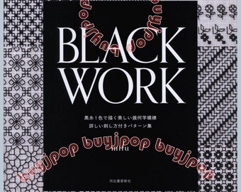 Out of Print Japanese Embroidery Craft Pattern Book European Black Work Thread Stitch