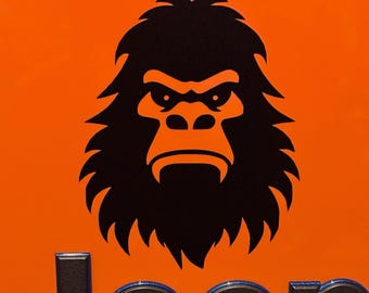 Bigfoot Vinyl Decal Truck Accessory Outdoor Adventure Sasquatch Sticker Weatherproof Design Black Silhouette Trail Boss Offroad Vehicle