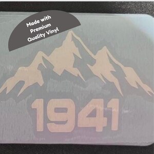 Mountain Vinyl Decal Accessory Outdoor Adventure Retro Design Weatherproof Sticker Offroad Vehicle Bumper Decoration Rugged Graphic image 6
