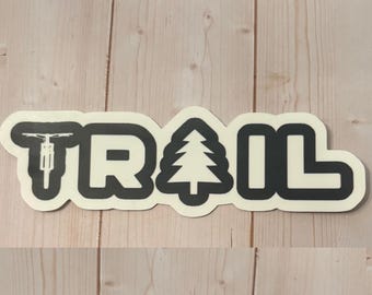 Mountain Biking Decal Vinyl Sticker Trail Design Helmet Accessory Bike Decoration Outdoor Enthusiast Adventure Sport Graphic Art Car Window