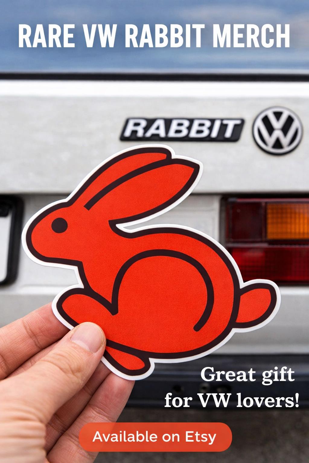 Golf Rabbit Enthusiast Decal Vinyl Graphic Car Sticker Weather