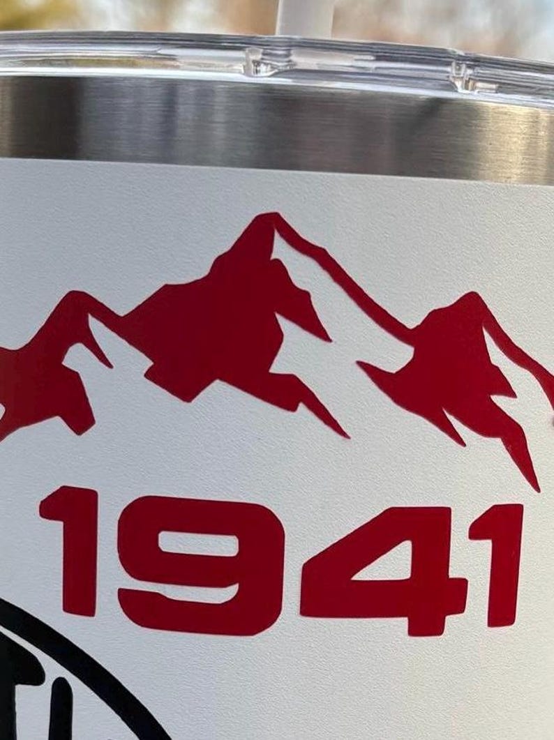 Mountain Vinyl Decal Accessory Outdoor Adventure Retro Design Weatherproof Sticker Offroad Vehicle Bumper Decoration Rugged Graphic image 15