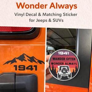 Mountain Vinyl Decal Accessory Outdoor Adventure Retro Design Weatherproof Sticker Offroad Vehicle Bumper Decoration Rugged Graphic image 20